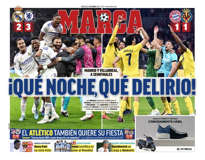 22年4月13日の4大スペインスポーツ紙一面まとめ スペインサッカーに魅せられた男のブログ