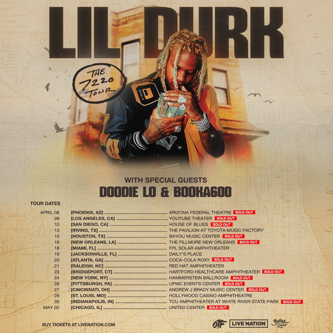 lildurk's tweet photo. Sold Out Dates 🔒

#the7220tour

https://t.co/v8hqpFsryi https://t.co/ElGptMB9tt