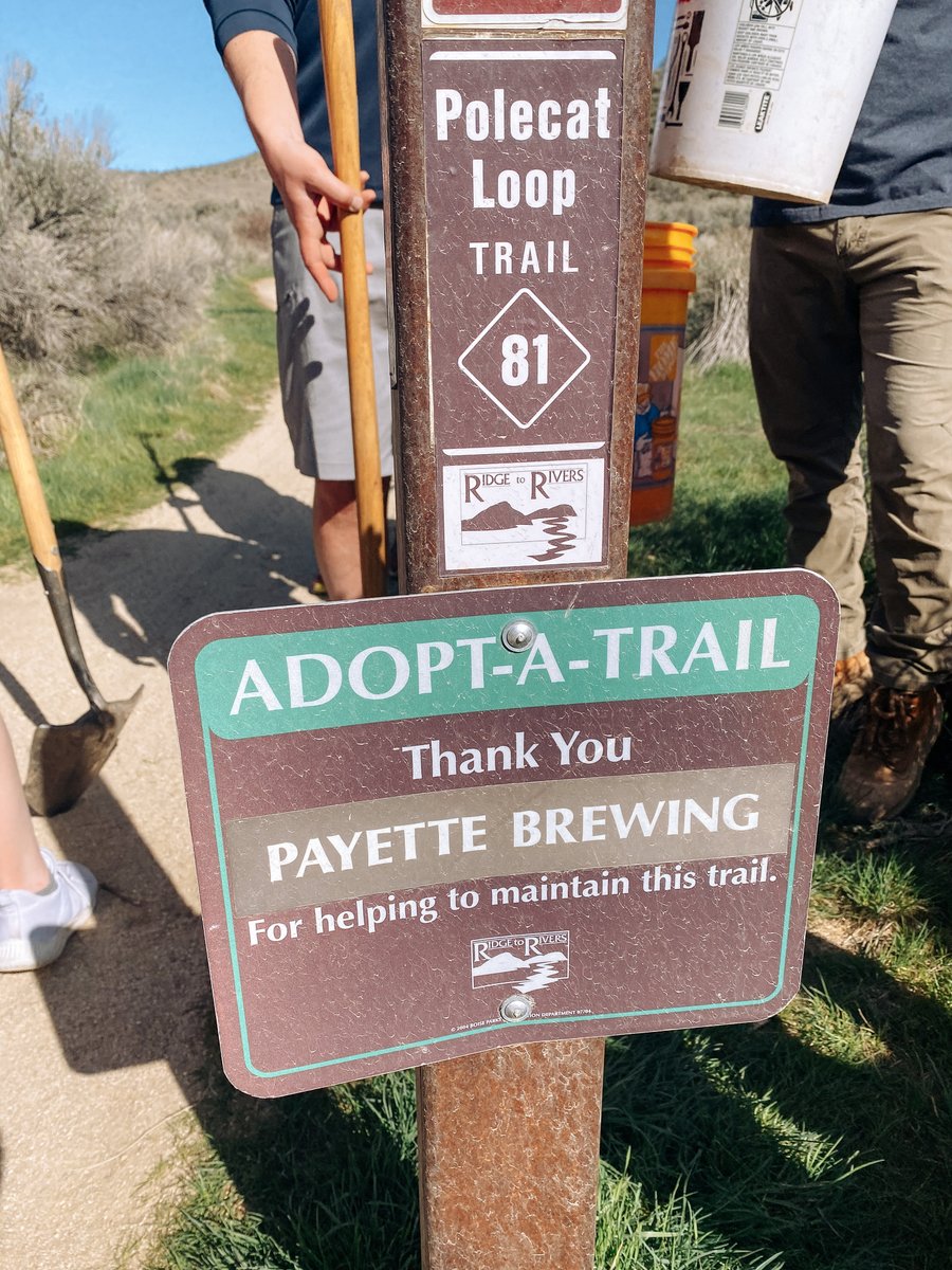 PayetteBrewing's tweet photo. The #Payettebrewcrew got down & dirty last week, helping maintain one of our favorite Boise trails, the Polecat Loop!
In 2014, Payette Brewing adopted Polecat Loop in the Boise Foothills Ridge to Rivers Trail System. We #PayetteForward with our annual trail maintenance! https://t.co/4eDugPaxFU