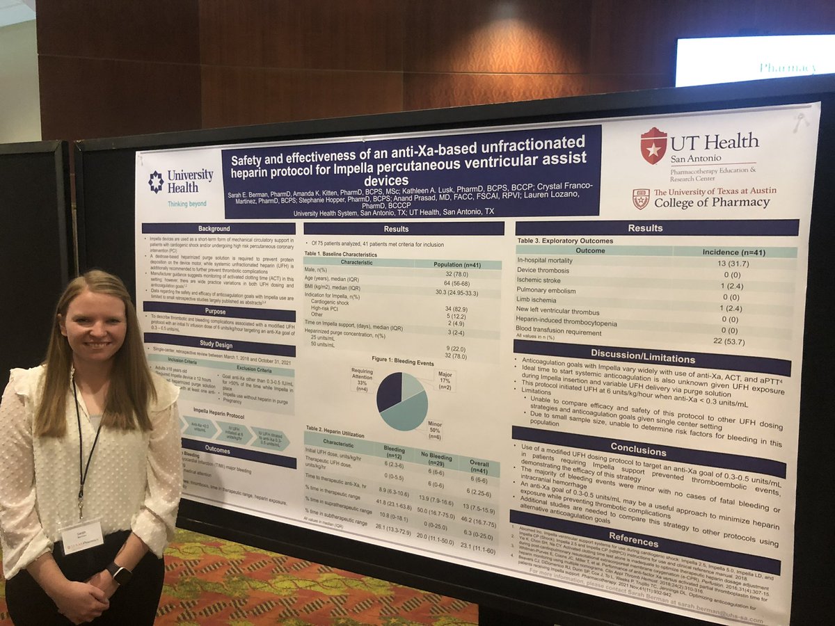 colleen_barthol's tweet photo. Proud of my PGY2CC residents for presenting their research today at Celebrating Pharmacy Research Excellence Day @SarahBerman20 @RavinaRana_ @UHPharmRes @UTexasPharmacy https://t.co/MpYJF1TmR7