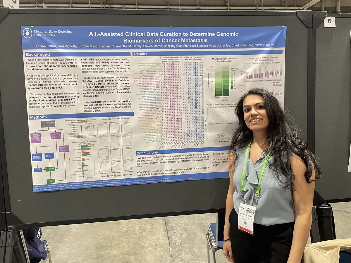MSKCancerCenter's tweet image. We’re so proud of all of our researchers who have been presenting their posters at #AACR22! Here’s @ahhanisha, @fuhlitz, @JZ_MDPhD, and @HillaSolomon.