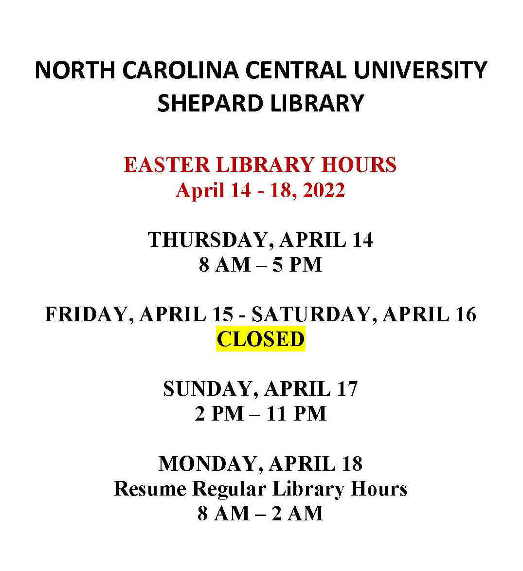 NCCU Shepard Library (@shepardlibrary) on Twitter photo 