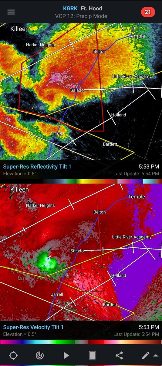 AshPoling's tweet photo. This is a beast of a storm north of Jarrell TX. 😳 https://t.co/frWG4AJodx