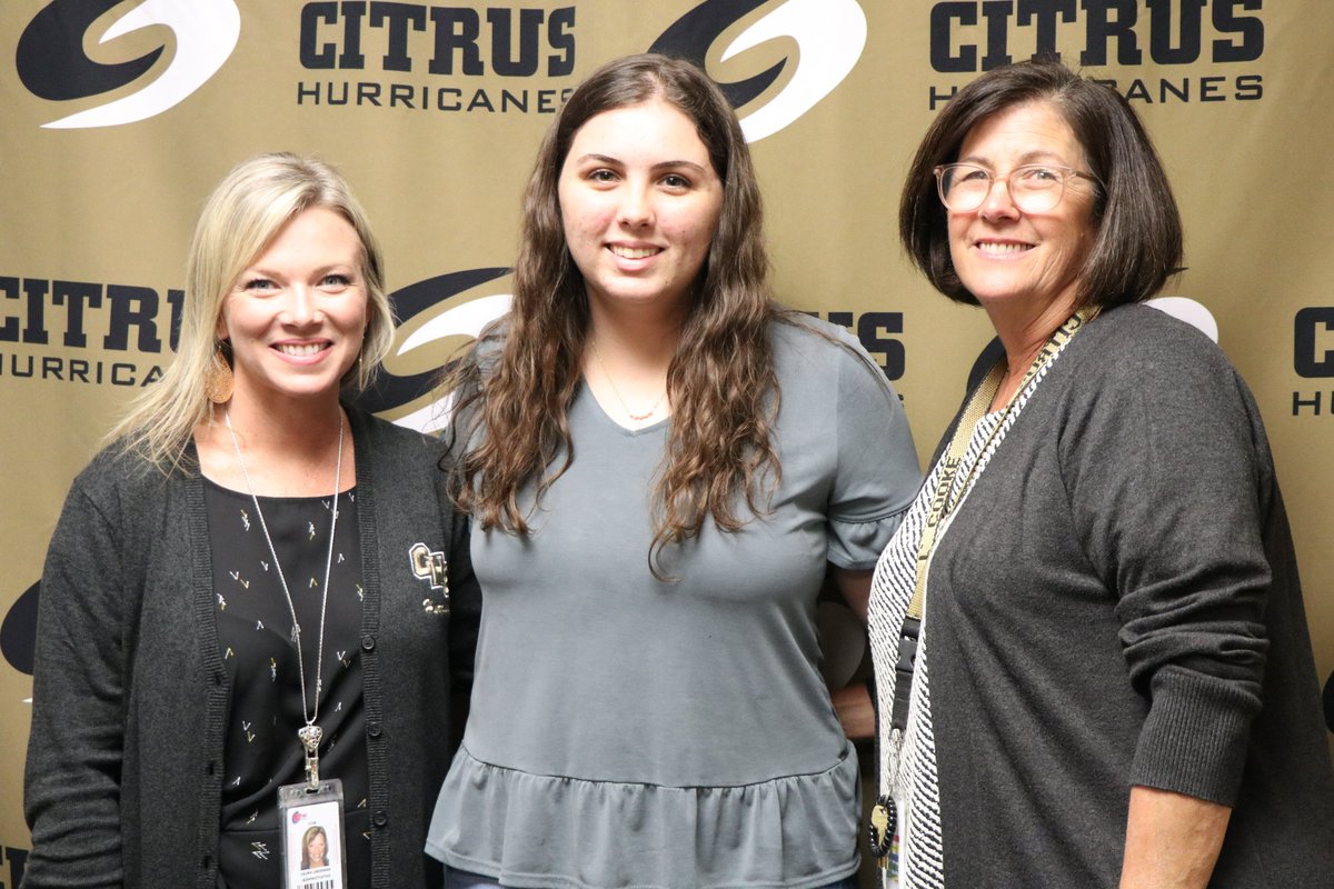 CitrusSchools's tweet photo. Two @CHSCanes students were recognized during today's sb meeting for their performance during this year's @fbla state leadership competition. 
Senior Gracie Wilkins, placed 3rd in the state, and Senior Lauren Wood (not pictured) placed 1st in the state. Congrats!
#onehurricane https://t.co/XuLxcxIhhO