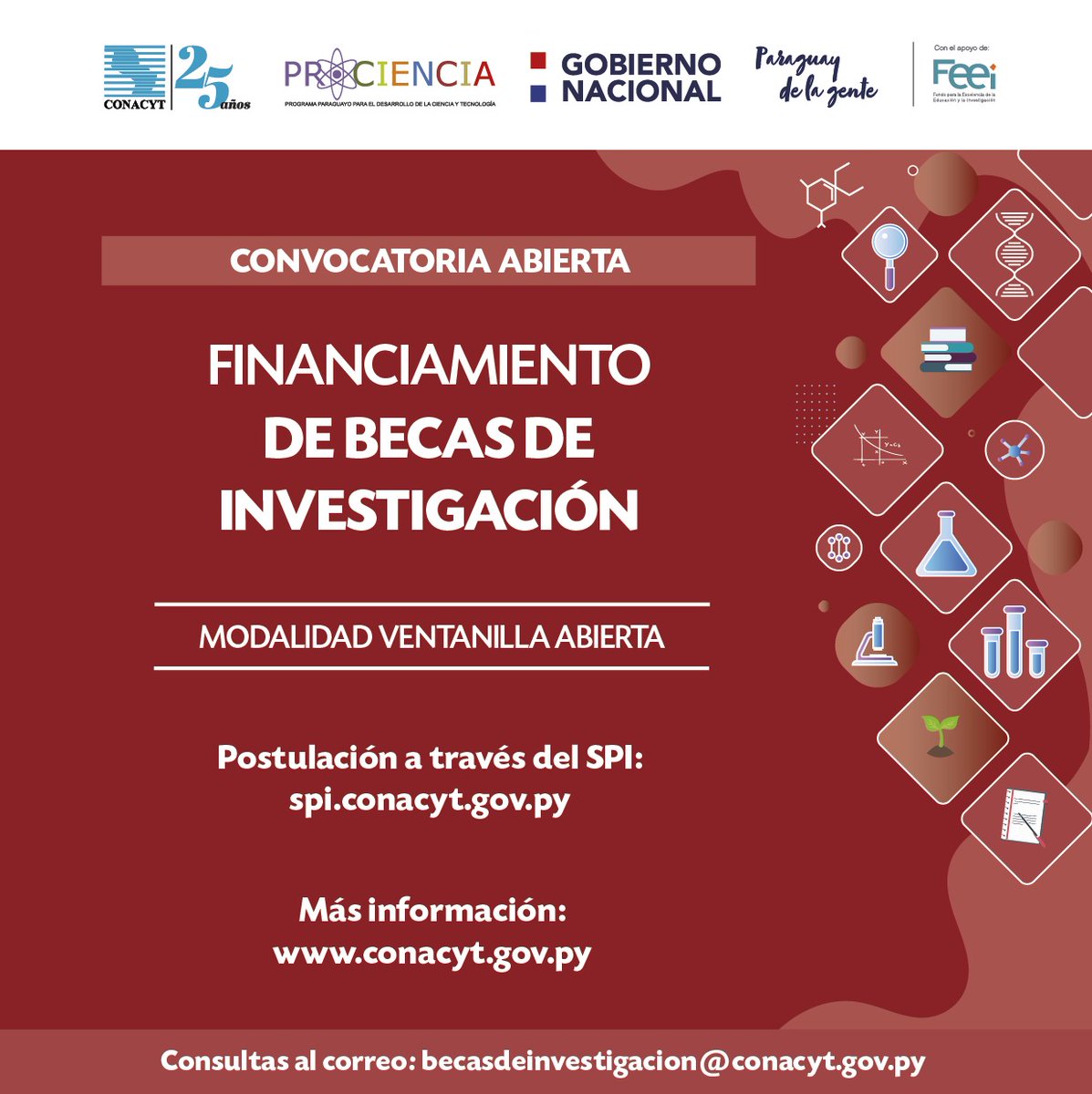 El CONACYT lanza la convocatoria para el financiamiento de Becas de Investigación y Desarrollo (I+D) de corta duración con el objetivo de fortalecer el capital científico del país.  👩🏻‍🔬👨🏻‍🔬

🔗 Más info: bit.ly/3M14u4K
