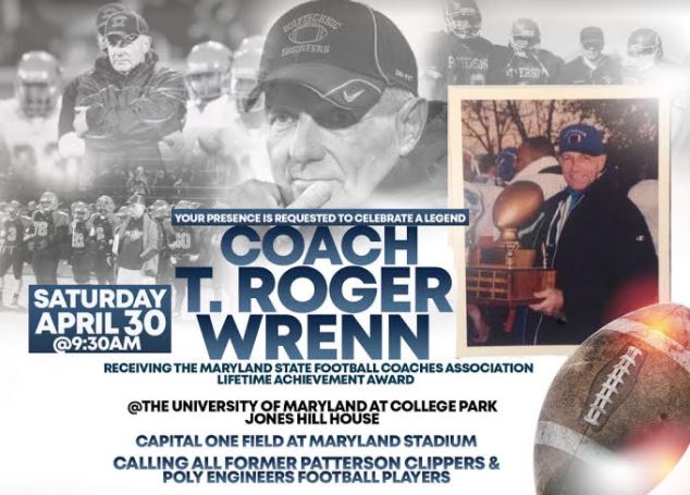 BpiAlumni's tweet photo. Longtime football coach Roger Wrenn will receive the Maryland State Football Coaches Association Lifetime Achievement Award later this month! Send us your favorite memories and pictures with Coach Wrenn!
#PolyFootball #PolyAthletics #BPIFootball #BPI #Polypride #BCPSS #STEM https://t.co/XUA9FH5UbZ