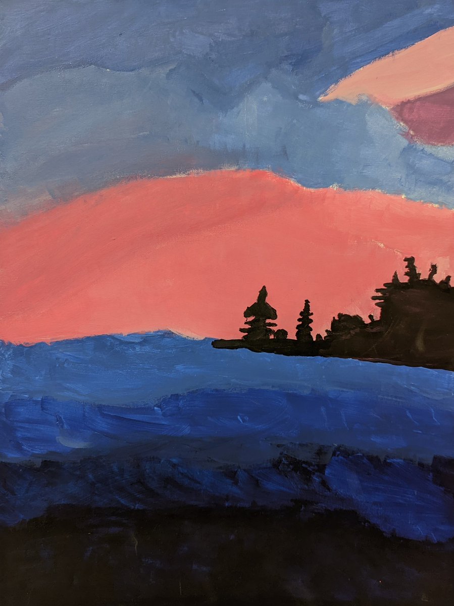 mrspclass's tweet photo. 7s Canadian landscapes - showing their understanding of analogous colours, value and perspective. @legacyYRDSB @YRDSBArts https://t.co/ayv7l0Xrpz