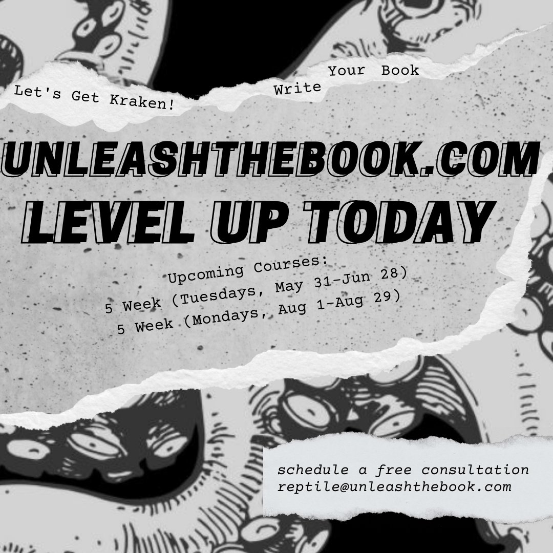 BookUnleash's tweet photo. Once a week for five weeks, starting in May and August 2022, our #onlinecourse taught by Professor Leigh Grossman can help you turn your #idea for a #book into a #written piece. Please reach out to us at Reptile@UnleashtheBook.com for more information! 

https://t.co/7sBXgQCiGb https://t.co/9gOYg5ldfW