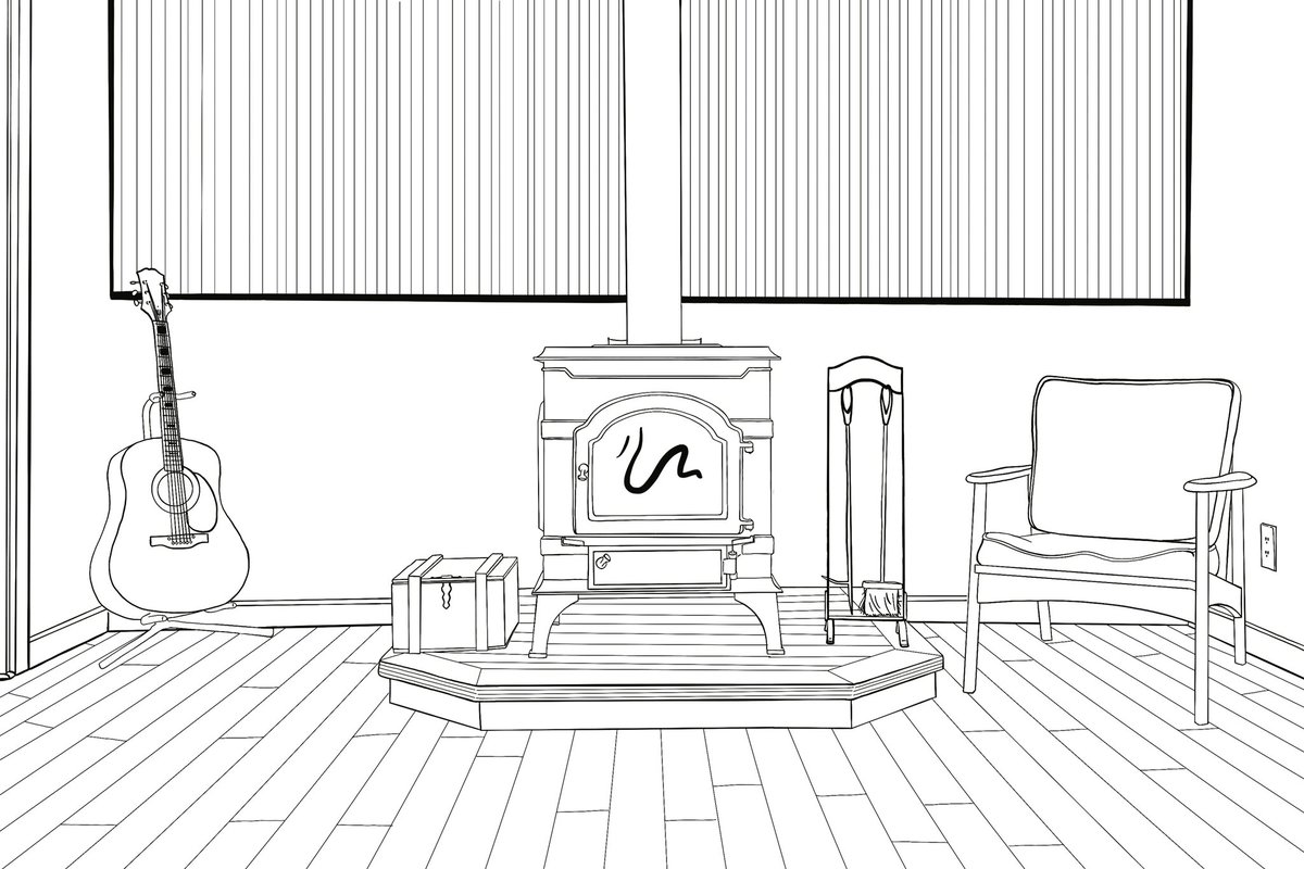 HecateCreator's tweet photo. Cozy room illustration 🎸 https://t.co/vNVDfObZ8u
