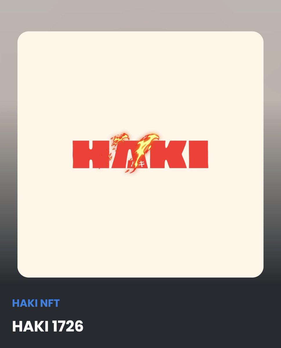 CallMee_G_'s tweet photo. @HakiNFT Happy to have minted 2 of them 🙋🏻‍♂️😉 #hakifollowhaki https://t.co/7F3HSK8IX9