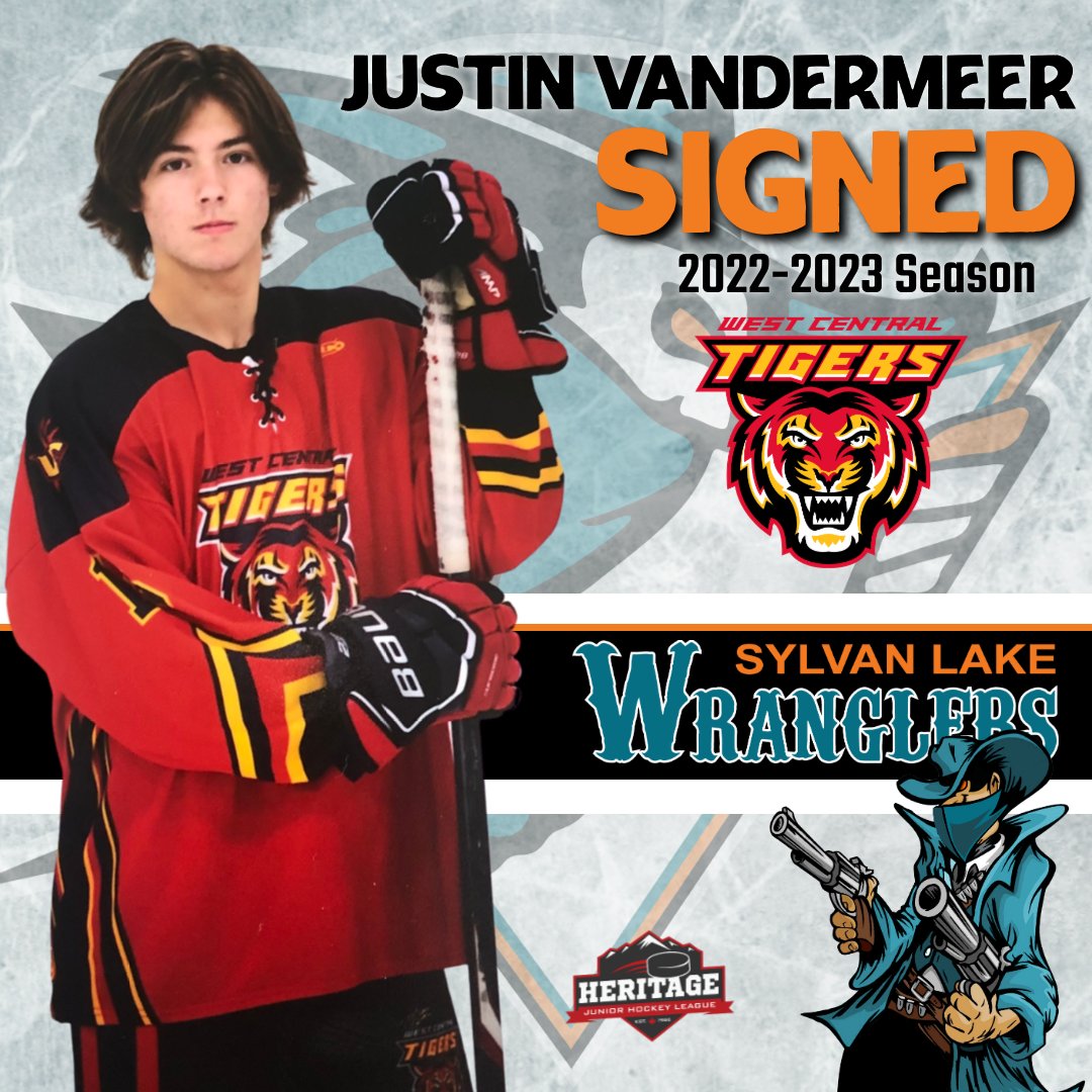 WranglersHockey's tweet photo. SIGNING ALERT!
The @WranglersHockey are proud to announce the addition of 18 year-old defenseman Justin Vandermeer to the 2022/23 squad.  Justin played last season for the @MidgetTigers where he helped capture a North Division banner.  #letswrangle https://t.co/0f9sDEZzNo