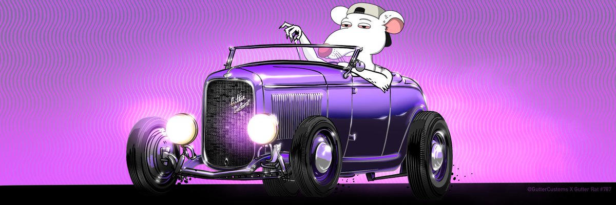 GutterCustoms's tweet photo. The homie @GWtheLabRat is always reppin the gang with class. @GutterCustoms appreciates that shit. Now he’s cruising the gutter in a clean Rat Rod. Keep shining ✌️#guttercustoms @GutterCatGang #GangGang https://t.co/QbH4en2FAw