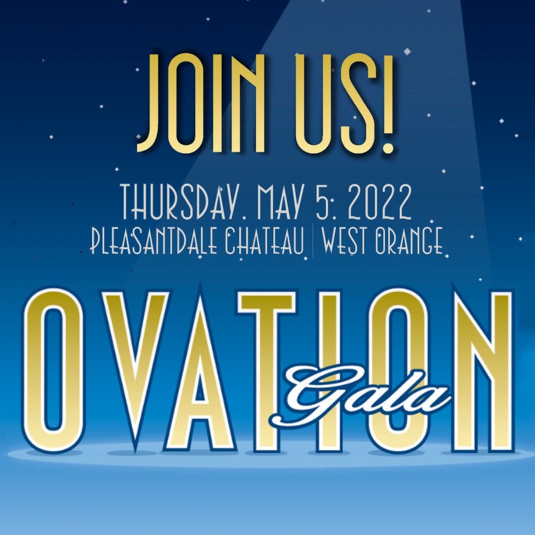 Help us celebrate 40 years of New Jersey Theatre Alliance on Thursday, May 5, 2022 at the Pleasantdale Chateau for the Ovation Gala!

For tickets and more information >> ovationgala2022.givesmart.com
