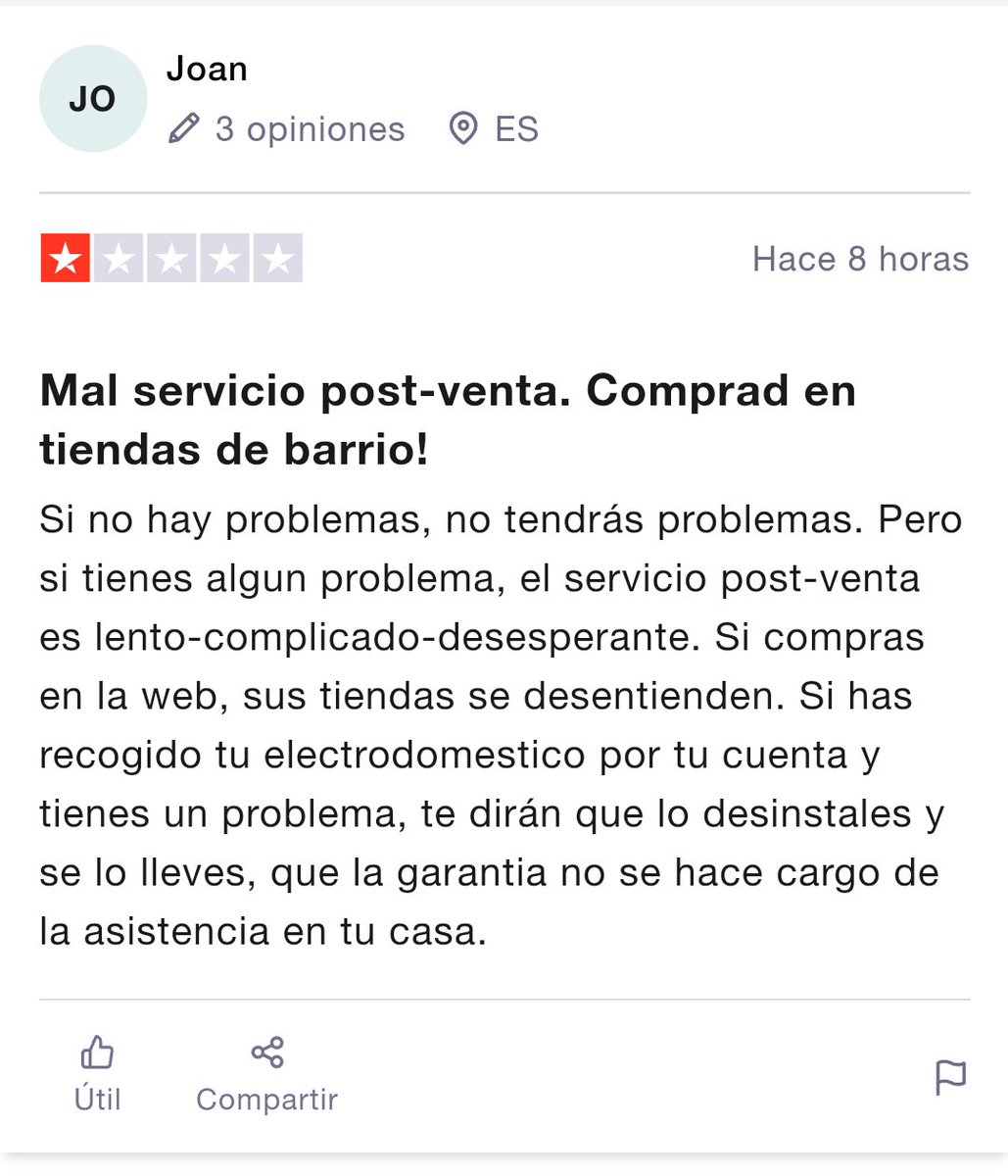 Mi Electro: mala calidad en todo momento. Joan, tenemos un aviso para vos, Post venta NO EXISTE. Son más chicos que un kiosco y se burlan del cliente.