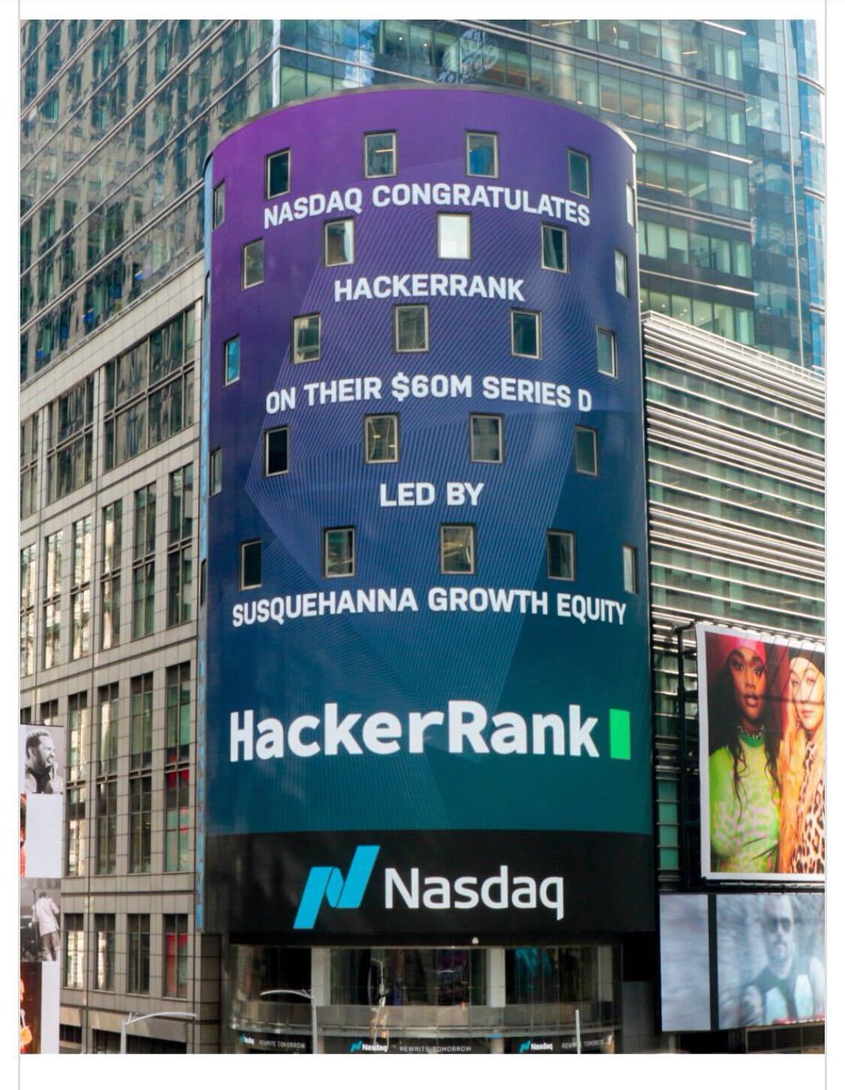 ronzer's tweet photo. @hackerrank on the Times Square Nasdaq ticker! #hackerrank https://t.co/0W9kdLEx7Y