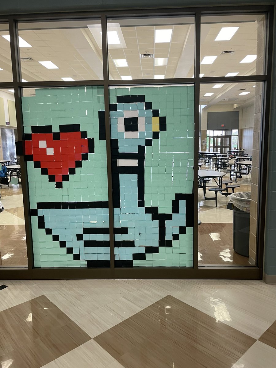 coxcougarsread's tweet image. More sticky note fun!  We are doing some cafeteria windows too this year