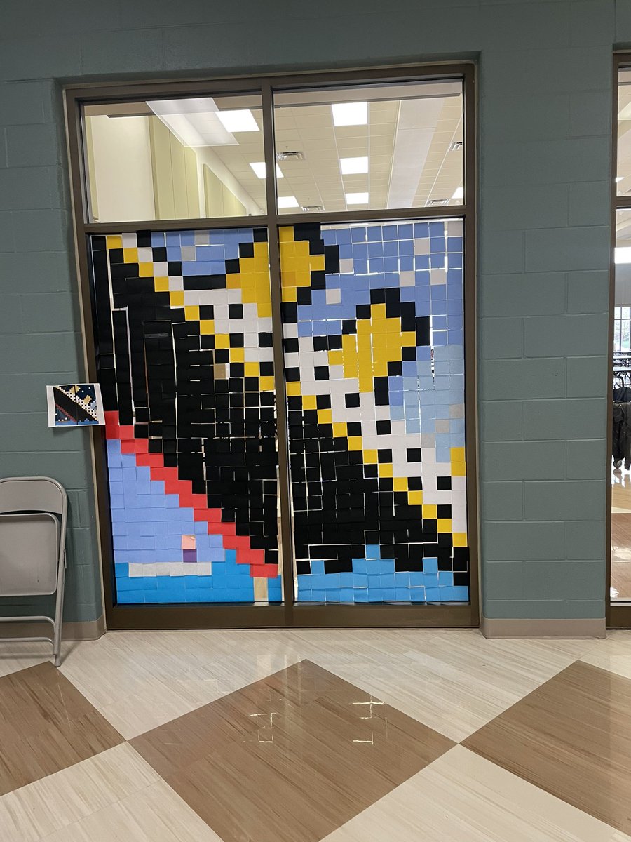 coxcougarsread's tweet image. More sticky note fun!  We are doing some cafeteria windows too this year