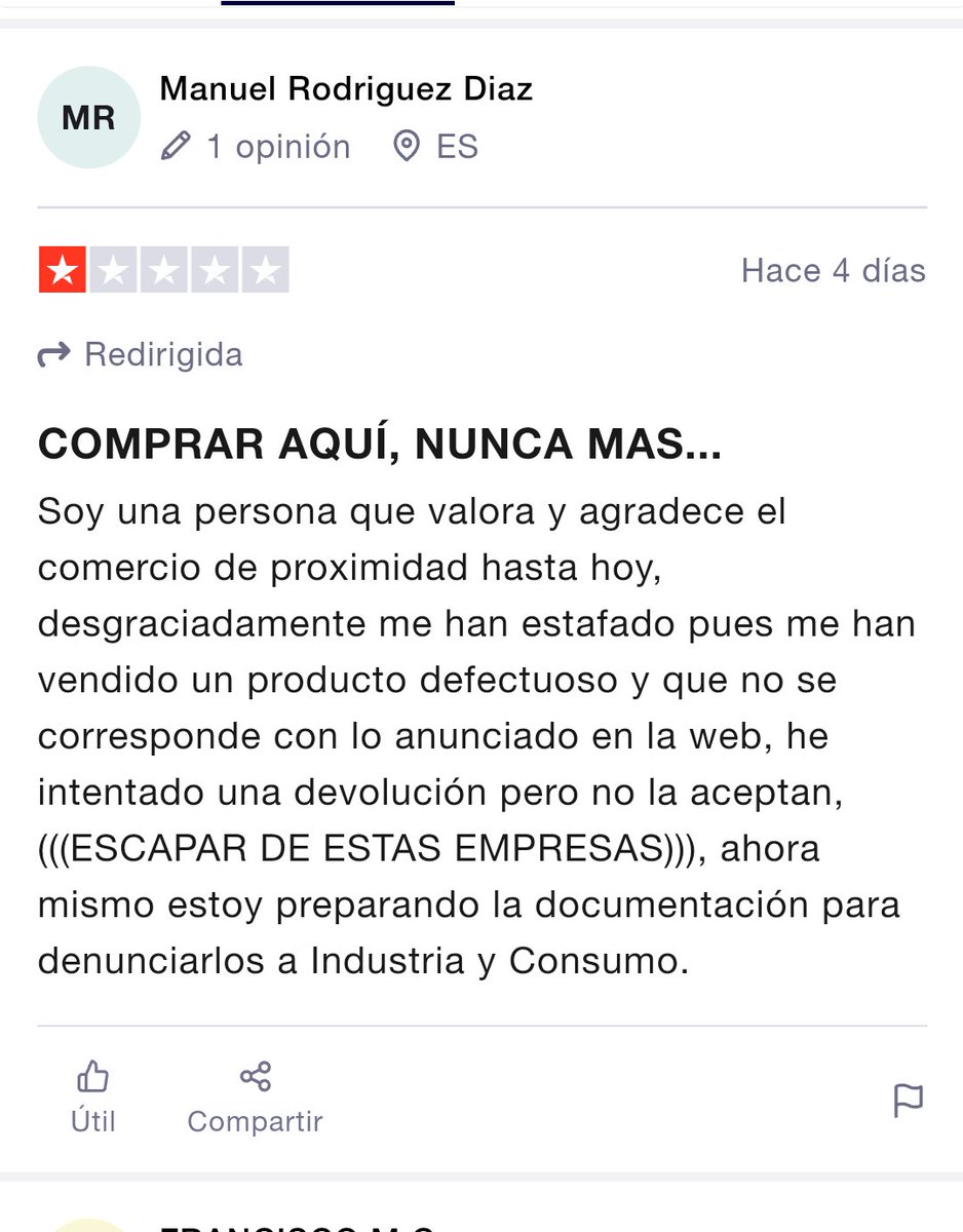 Mí Electro: son de lo peor que hay. Ojalá puedas leer este tw y no cometer el error. Falsifican buenas reseñas, mal servicio de entrega, productos dañados, no dan garantías, se desentienden y te roban