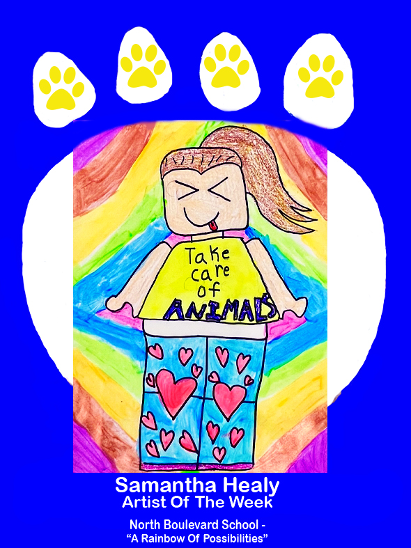 NBSESk's tweet photo. Congratulations to Samantha Healy - Grade 3 - chosen as Artist Of The Week at North Boulevard School.
#NBTweets
#Peqpantherpride https://t.co/FeBVATb5Gg