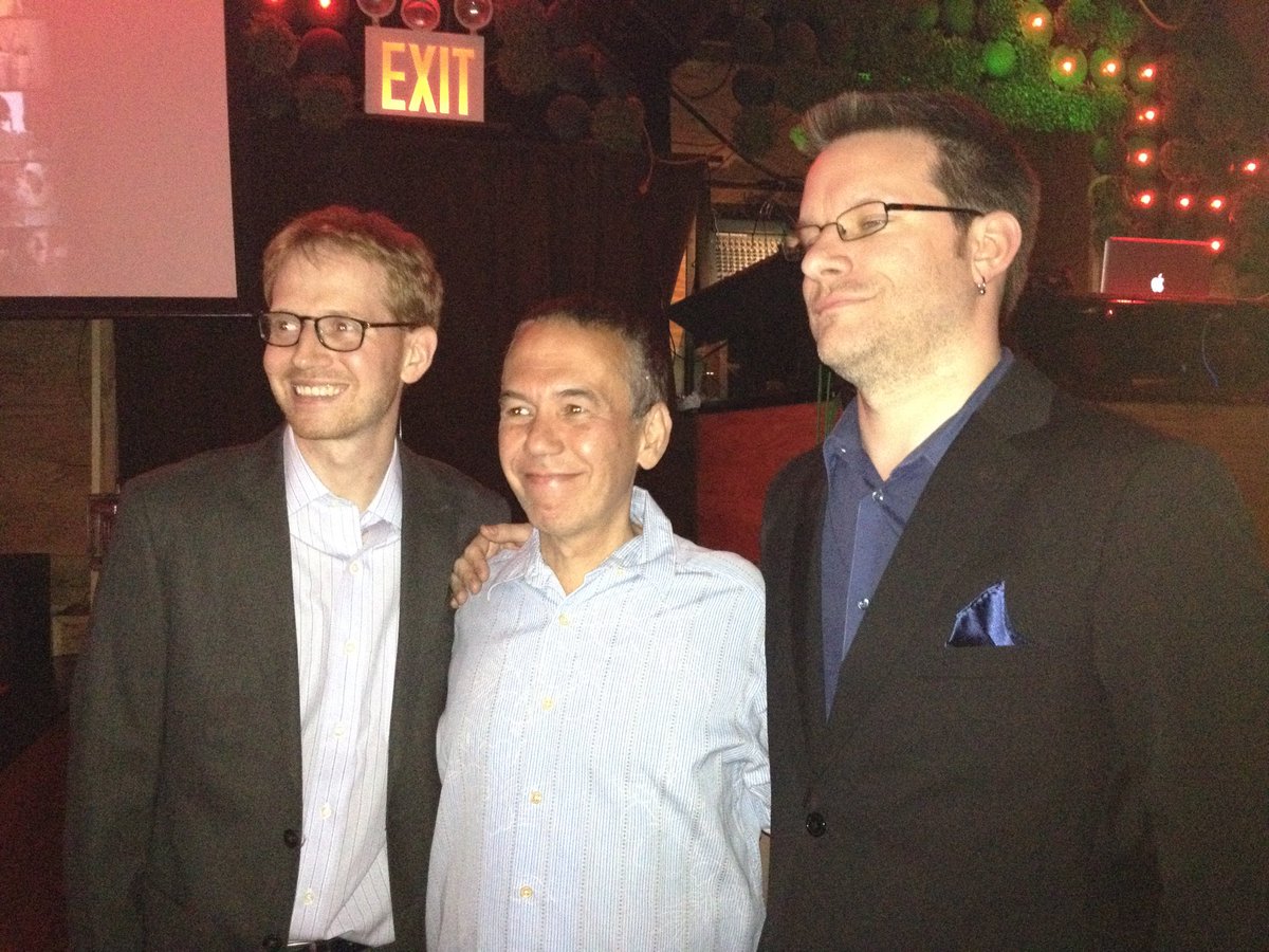 DryspellProds's tweet photo. So sad to hear about #GilbertGottfried who 10 years ago agreed to come and host a fundraiser to get our project made. It was such a thrill to meet one of our all time favorite comedians. He was a gentleman off stage and funny as hell on it. https://t.co/CvWsCnqOeu
