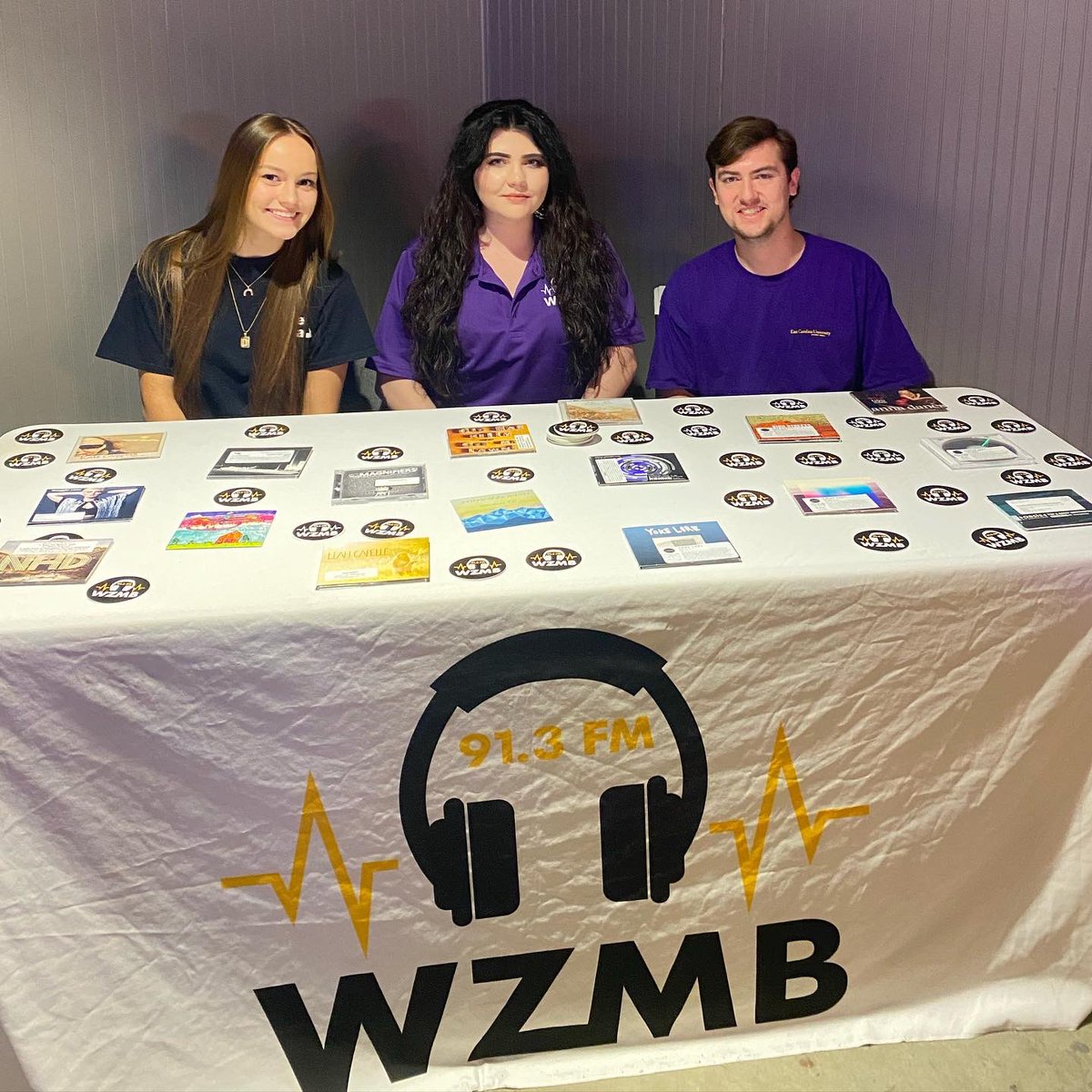 WZMB913's tweet photo. WZMB had a great time giving away CDs and stickers this weekend at different events! #wzmb #collegeradio #studentmedia https://t.co/wjUjLzVH7D