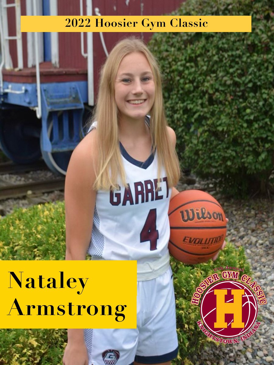 thehoosiergym's tweet photo. “I’m in!” Nataley Armstrong, Garrett High School, @nataleybball11, will be playing in the #HoosierGymClassic2022! 🏀
Get your tickets today! https://t.co/kLAaxiVSdf https://t.co/ijJQ3Ux001