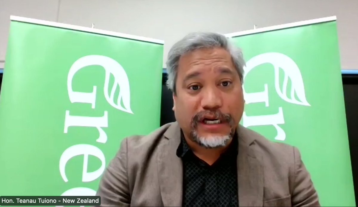 pangmedia's tweet photo. "We are in the middle of a climate and biodiversity crisis. Those that pollute must do more to support the #Pacific," Hon. Teanau Tuiono, MP Aotearoa New Zealand and Green Party, speaking on the connections with Indigenous Peoples Rights. #BanDeepSeaMining #DefendOurOcean https://t.co/EWMO2IANjn