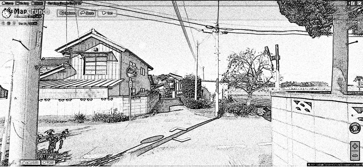 this was an experiment to see if I could edit some streetview screenshots I made to look like manga backgrounds. it's really fun >ω> 