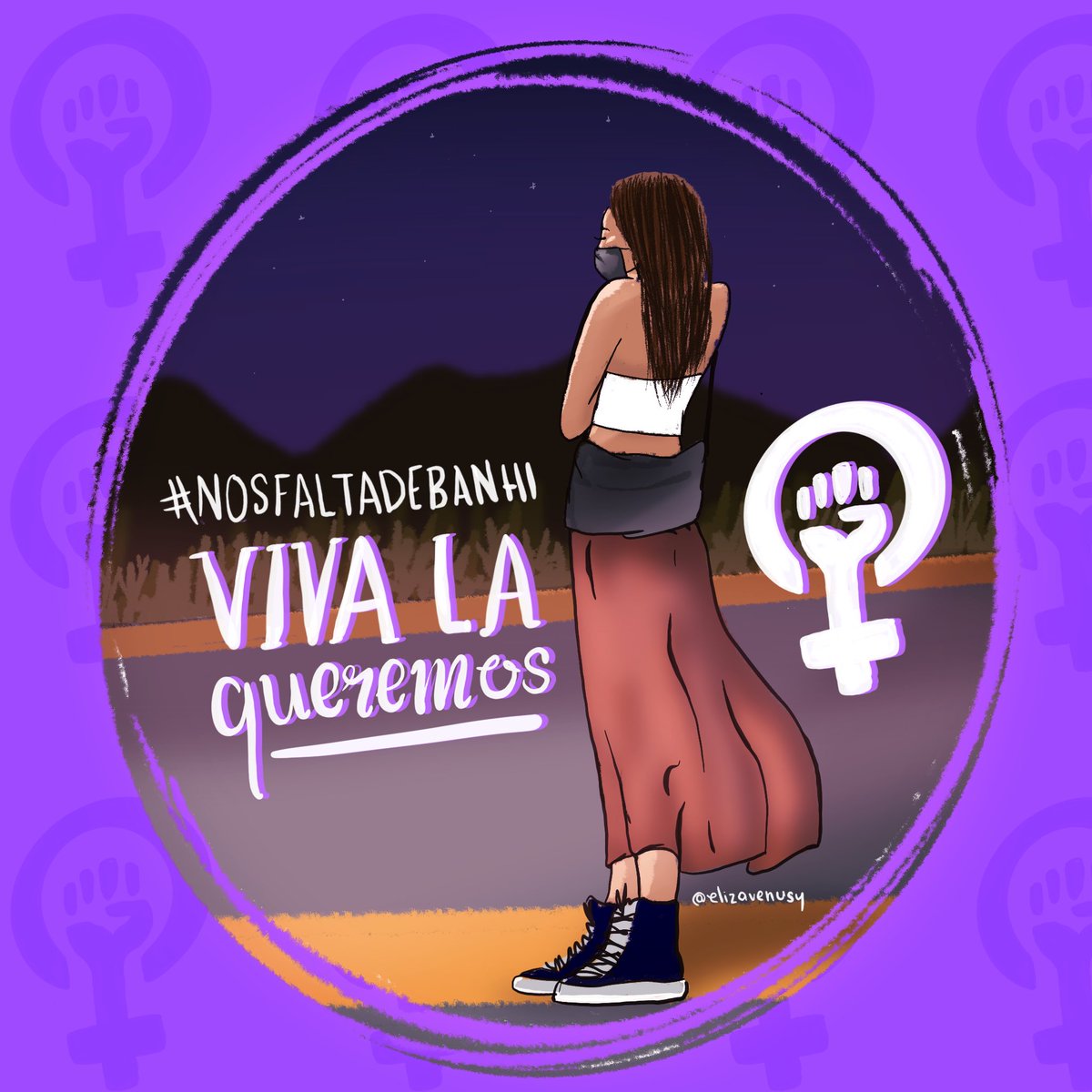venussyy's tweet photo. Amiga, si mañana no vuelves yo voy a salir a buscarte. #NiUnaMás  💜💜💜 #NosFaltaDebanhi #DebanhiEscobar https://t.co/6EWf0G3G7M