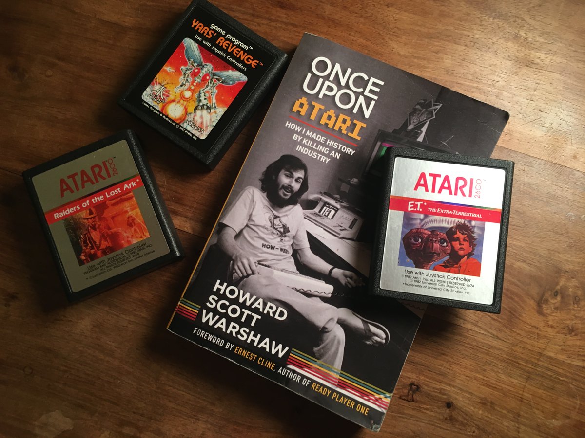geekpower's tweet photo. Just finished @HSWarshaw 's insightful, sublime, imminently relatable, scary and hilarious book #OnceUponAtari. And you should too. Thank you, Howard, for making me feel like my coding experiences in the techiverse were not completely insane. You are a rockstar. #atari #atariET https://t.co/xelpbDCtjE
