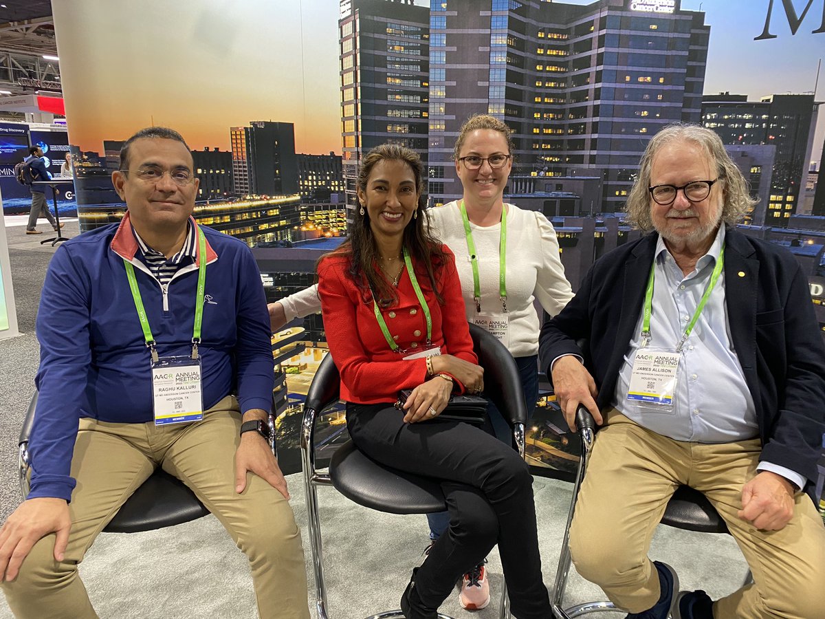 Such an amazing week with <a href="/ACureInSight1/">A Cure In Sight</a> at #AACR2022 in #NOLA. Today was met with the most wonderful opportunity to meet @JimAllisonPhD @PamSharmaMDPhD and <a href="/rkalluriMDPhD/">Raghu Kalluri</a> thank you for taking the time to speak with me! Up next #UvealMelanoma
