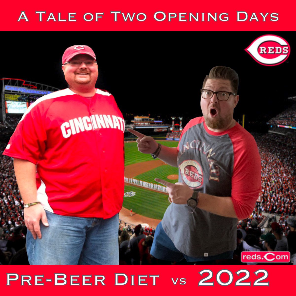 Del_Hall's tweet photo. Yowza!!! Happy Opening Day 2022!!! Good luck this season @reds!!! #BeerDiet #OpeningDay #Beer #DrinkLots #BeerOnlyDiet #Lent2022 #BeerFast https://t.co/OgPvozqos9
