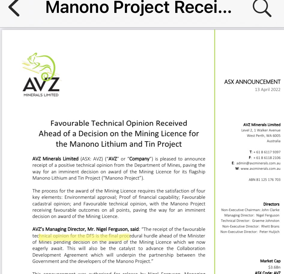 blairy_da's tweet photo. $AVZ.ax …. Last box ticked “Technical Opinion” prior to ML.
Bring on the DFS !!! 💪💪
The #monsterofmanono soon to commence development of mine…. It’s been a long haul.
#MLTO
@AvzMinerals https://t.co/JY3lSbG5Jt