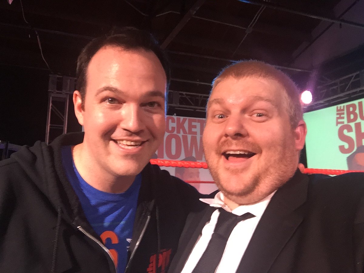 TheHodge's tweet photo. @SweetMattyD Just going through some photos for a presentation, and this corker came up, when I left an awards do in vegas to come to the @BucketShow (in a full suit) and the stage was a bloody boxing ring. #youngdays https://t.co/0gdWHqlIDH