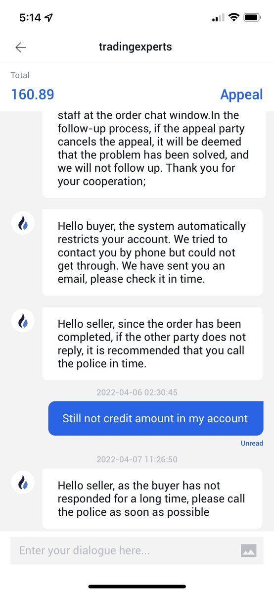 ErZaidAliKhan's tweet photo. @HuobiGlobal I send money USDT to buyer BUT STILL MONEY NOT CREDIT TO MY ACCOUNT  . How we can believe @huobi https://t.co/wc5kL0ek2h