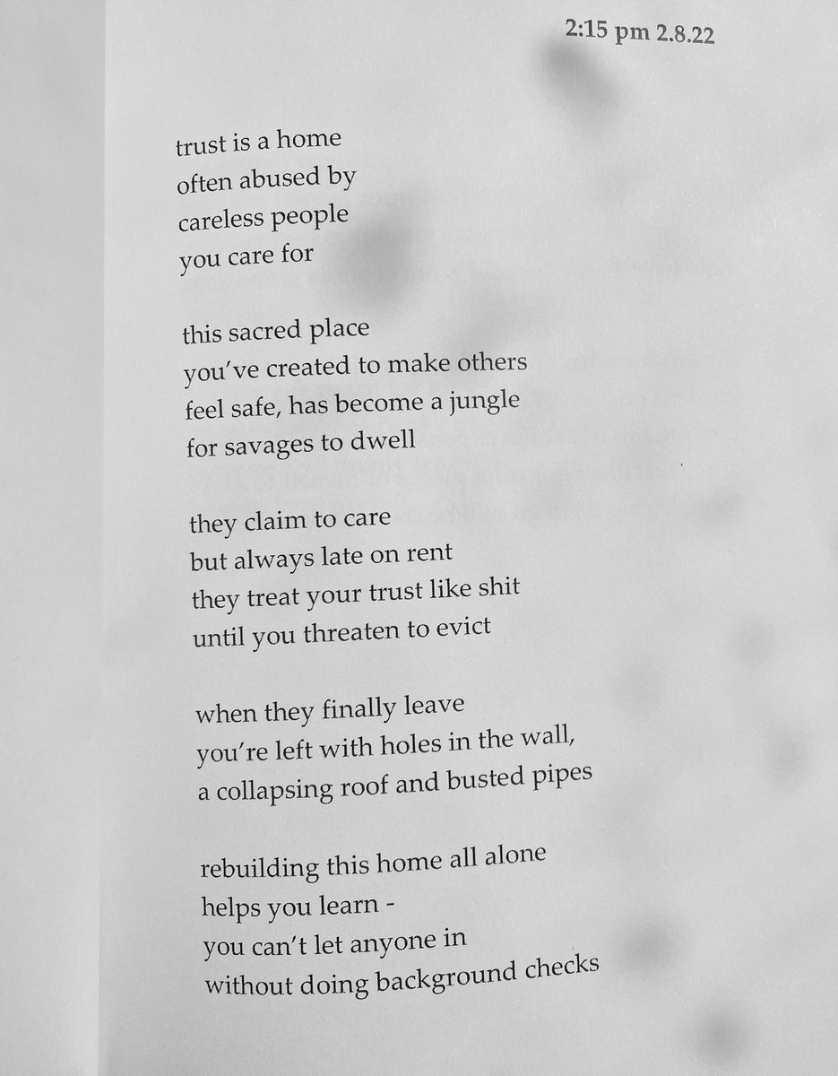 michaeltavon's tweet photo. “Trust is a Home” https://t.co/zu7kp2ipxh