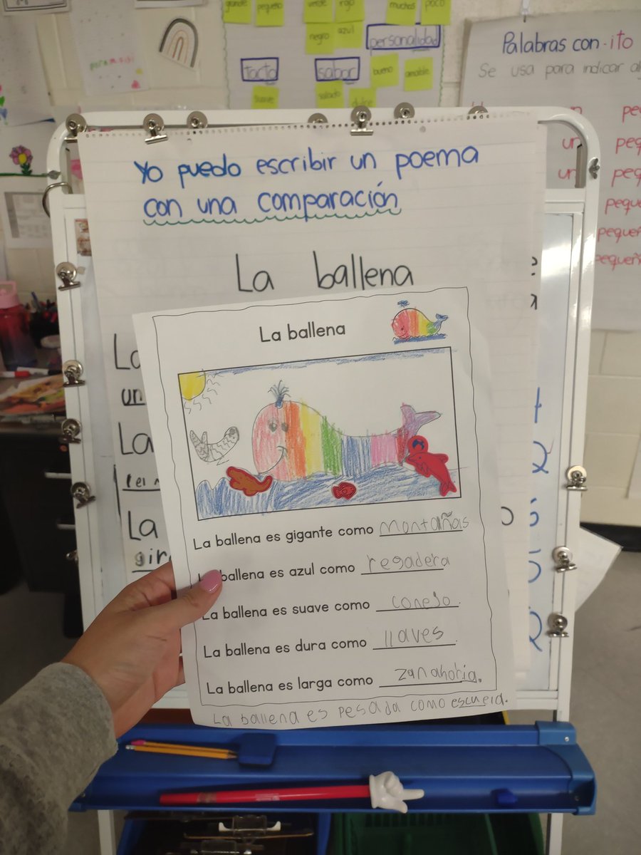 Ms_DelCastillo's tweet photo. I couldn't be more proud of my kiddos 🥺❤️ here are some of their writing master pieces! Poema "La Ballena" 🐳

@IreneZamoraSoto 
@ParticipateLrng 
@CabCoSchools 
@WolfMeadowElem https://t.co/wNRpvGLBBv