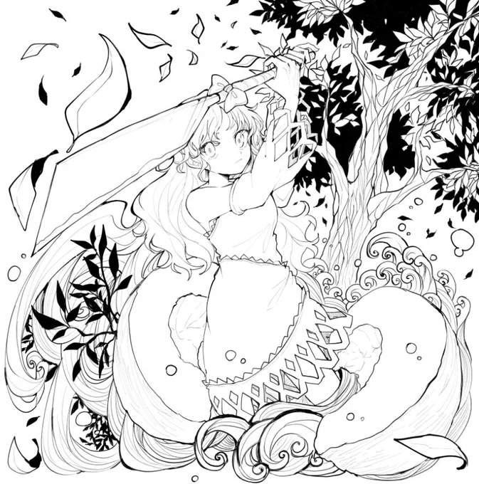 近頃の線画 