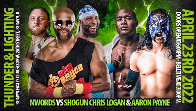 TheAaronPayne's tweet photo. YA BOY IS BACK BABYYY!!!!

04/23/2022
NWORDS VS. CHRIS LOGAN &amp; AARON PAYNE - @BerwynCW Thunder &amp; Lightning

THEY AIN'T READY... 

#INEVITABLE
#FACTSAREFACTS
#BANGERSONLY
#THEYAINTREADY 
#LUCHASTRONGSTYLE
#WORKFORTHEDREAM
#AARONPAYNE https://t.co/LN4UvgavjA