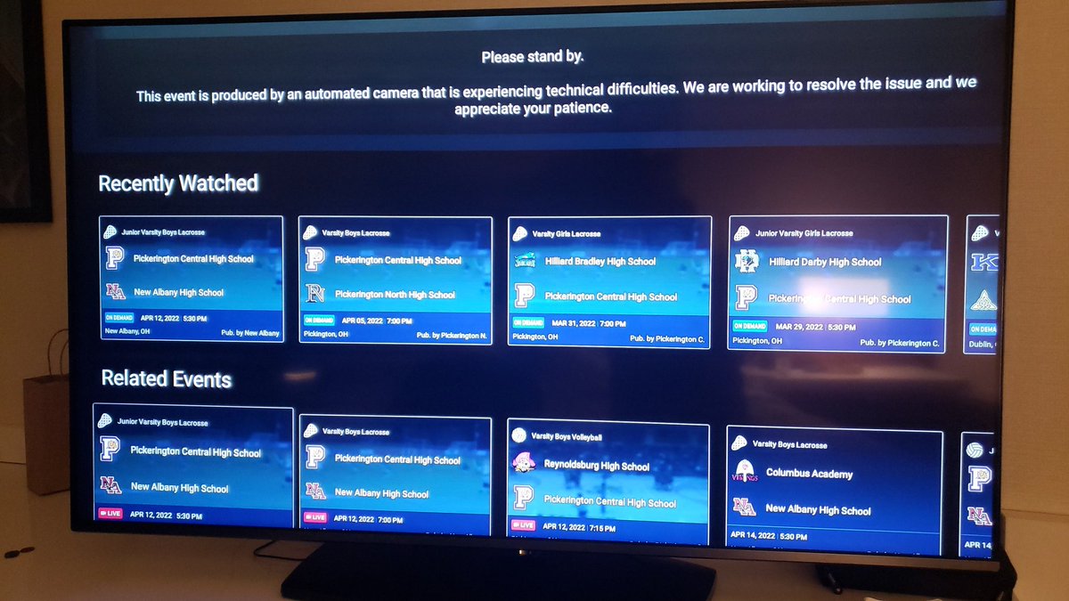 Happy_Dude_'s tweet photo. @pick_central So to stream PHSC central athletics we pay $10/mo?  Ok.  But the camera doesn't work for JV &amp; Varsity girls lax games?  I can watch the boys play just fine in New Albany,  but our camera does not work for games I'm paying for?  Pickerington is better than this. https://t.co/cJGCfMXyJI