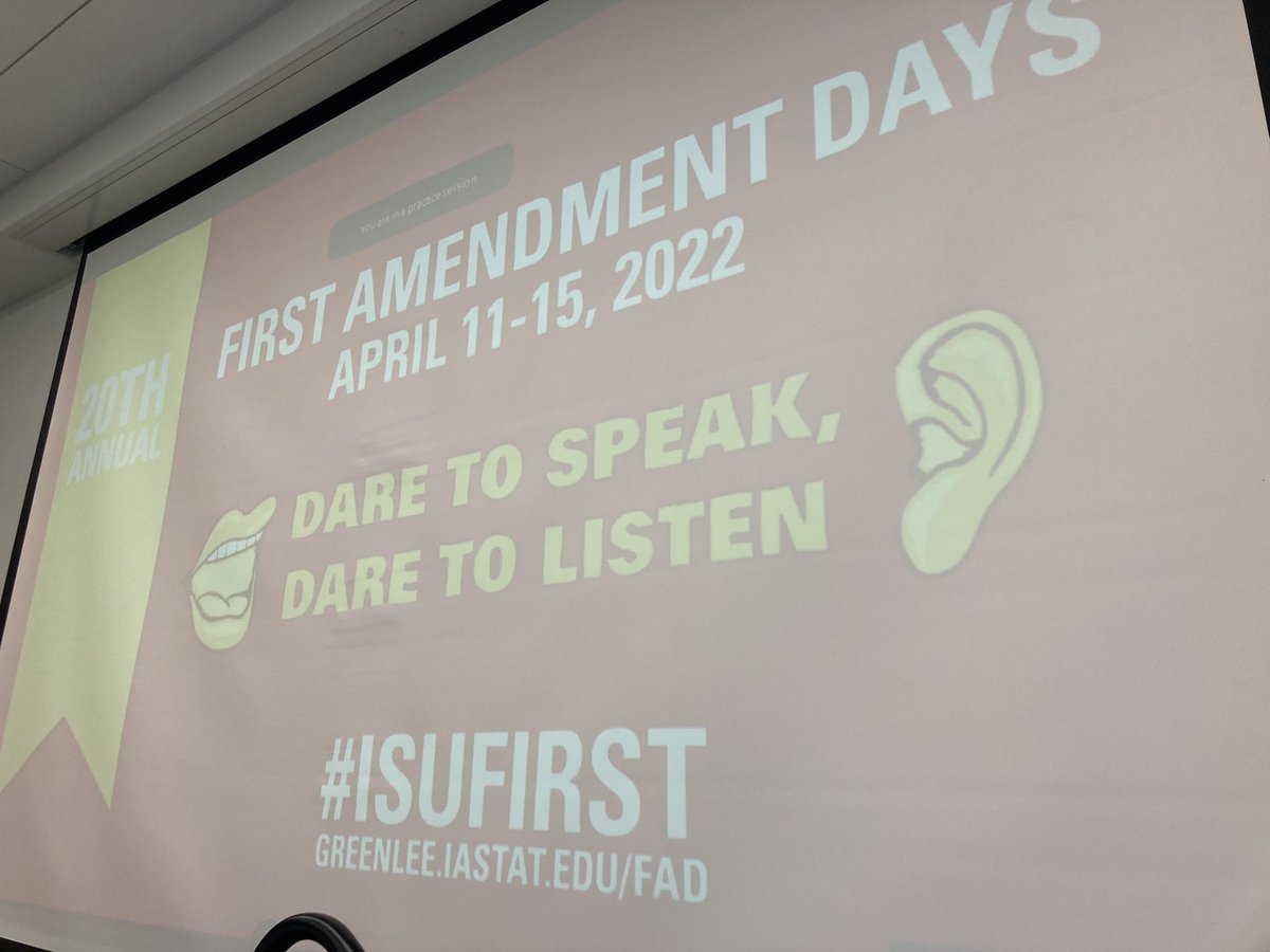 GeometricRabbit's tweet photo. Excited to learn with others and to represent @IowaLA Intellectual Freedom Committee tonight by presenting at the First Amendment Days: Your Rights Your Library event. #ISUFirst #IntellectualFreedom #Freadom https://t.co/NV1ArcwH67