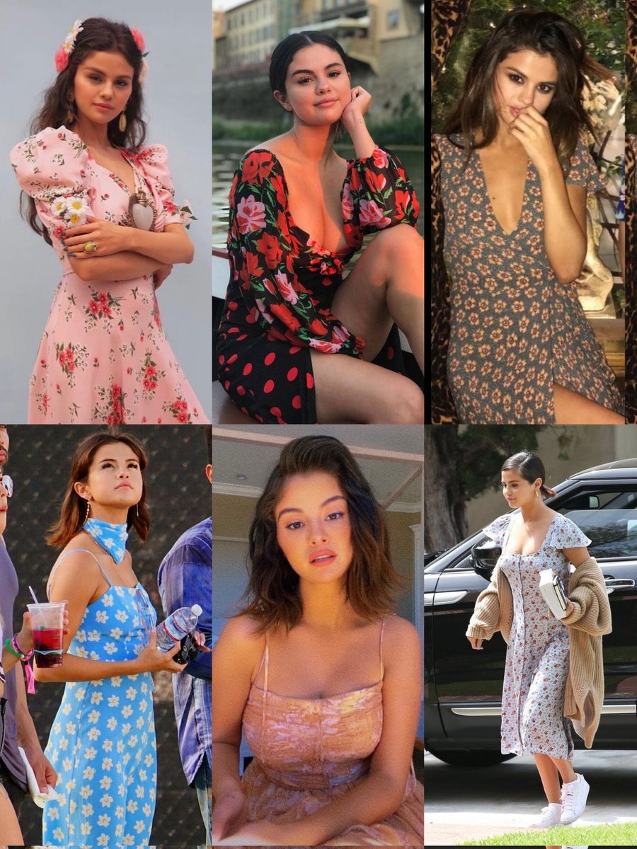 fetishxsel's tweet photo. Selena Gomez in a floral dress https://t.co/xglTrj8dpw