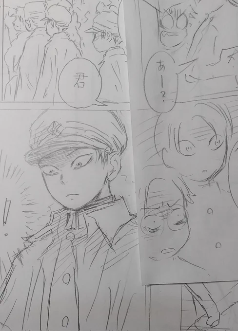 左←は連載前に描いていたネームで、右→は今のネーム✏️
前はわりと丁寧に描いてたけど、今はほぼ殴り描きです…✨ 