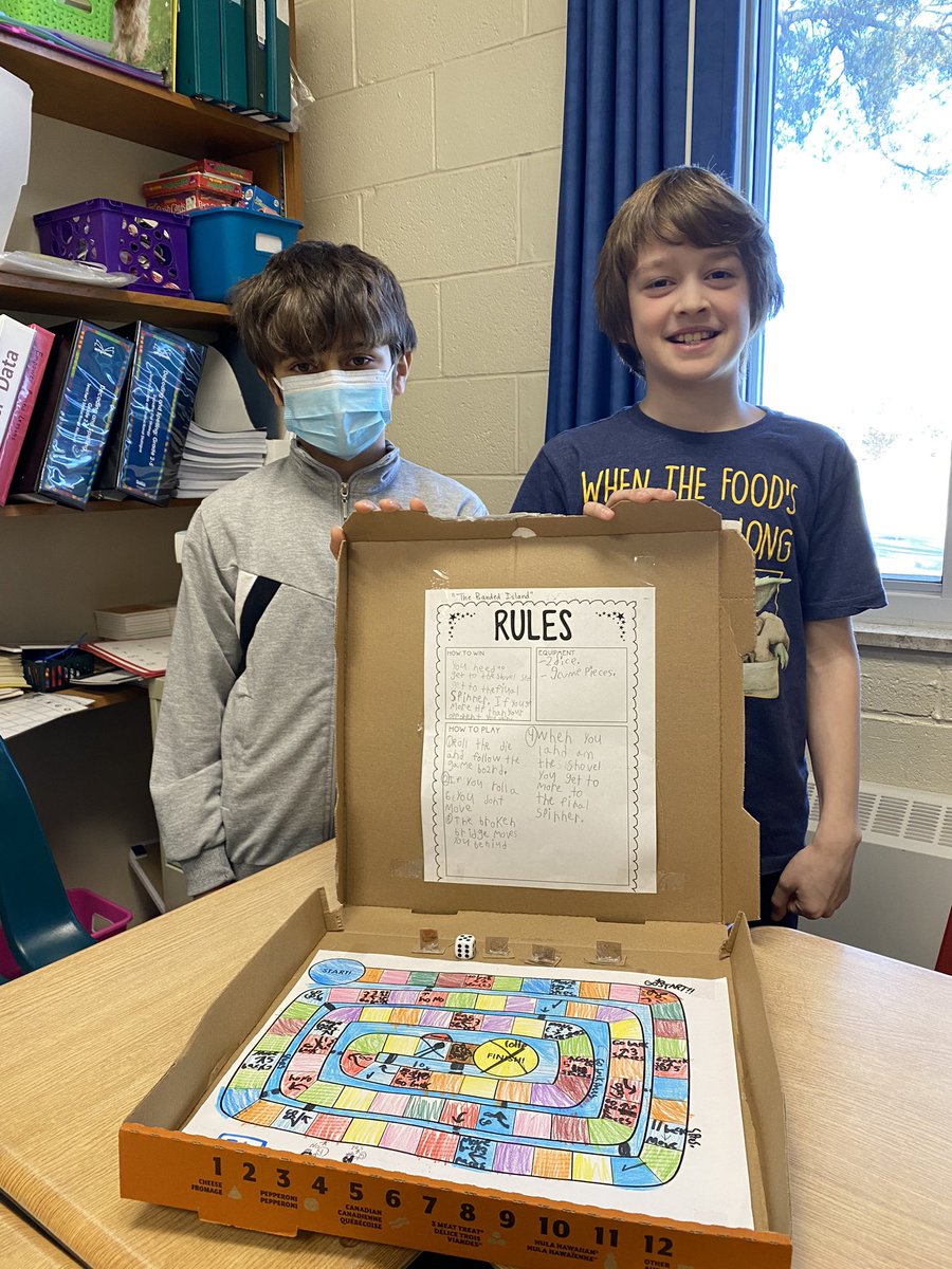 I had so much fun playing The Banded Island board game created by R and M today. Their enthusiasm to share their creation warmed my heart. Great job boys! Thanks for sharing. <a href="/TeacherMrsBurke/">Mrs. Lisa Burke</a> <a href="/JAMMustangs/">McWilliam Mustangs</a>