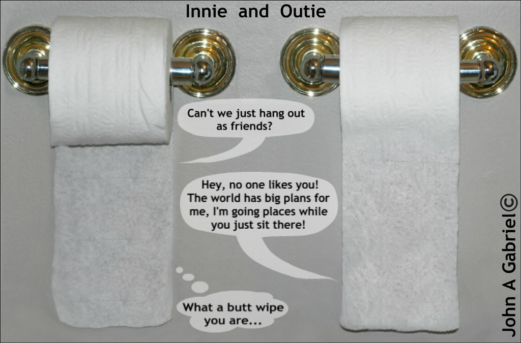 BuryThatJoke's tweet photo. Toilet Paper Innie and Outie going in different directions... #toilet #toiletpaper #buttwipe #humor #laugh #comical #joke #satire #smile #JAG https://t.co/KDffMqwZ4y