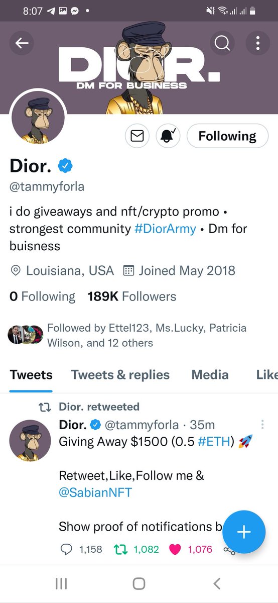 natecrypto21's tweet photo. @tammyforla @SabianNFT Done! https://t.co/ONt6WG8Mv7