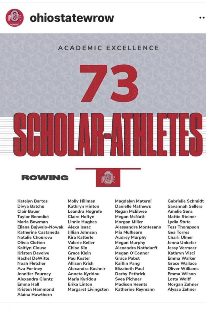 CJKin1's tweet image. I am SO proud of my daughter. She works so hard at everything she does &amp;amp; deserves everything she gets. What a huge honor to be a D1 Scholar-Athlete at THE Ohio State University!  Congrats Chloe!