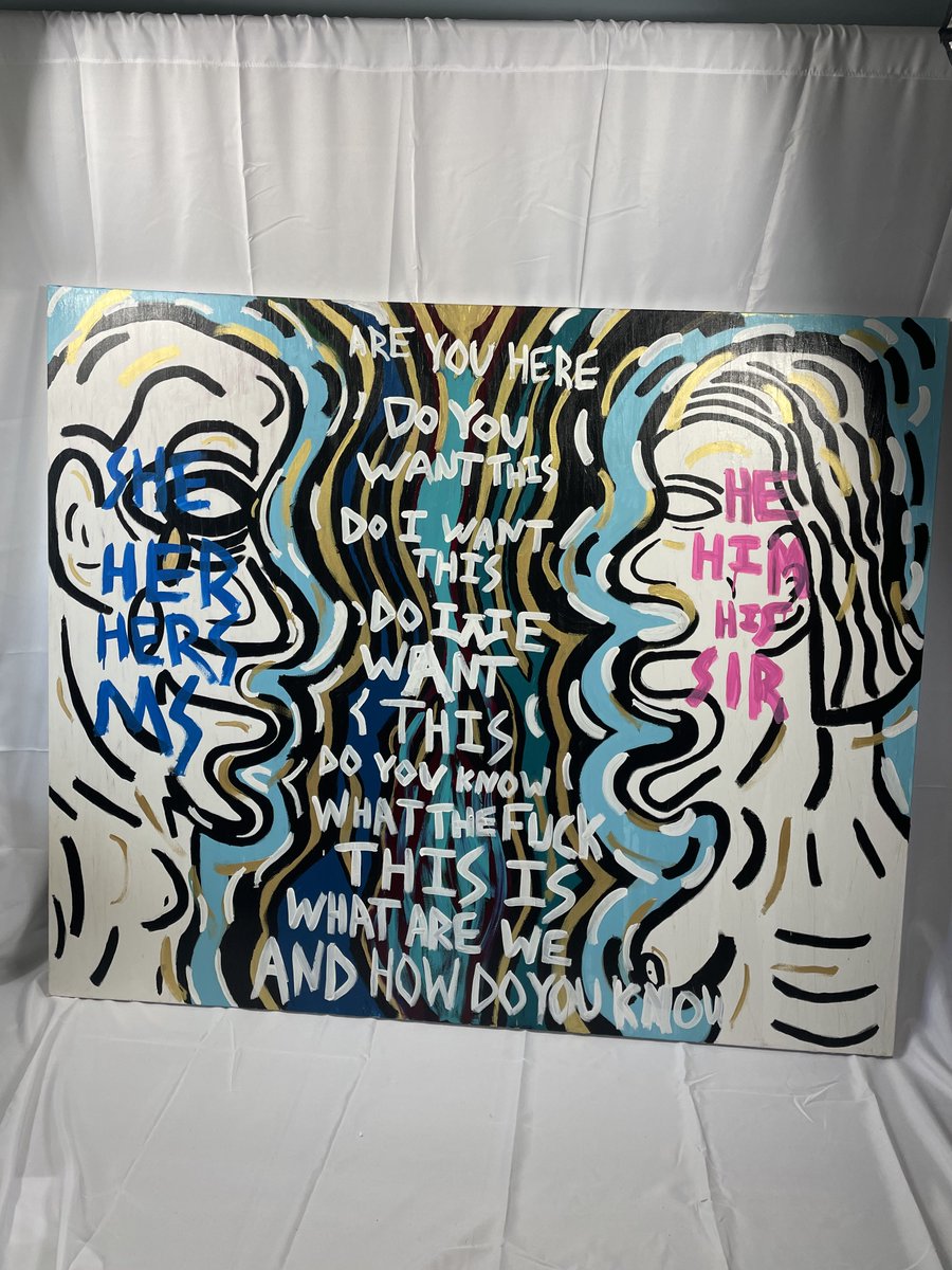 Q: What is your art process like?

My process is a large collaboration of mediums. I utilize heavy-body acrylic paint on canvases to design vibrant, abstract expressionism.