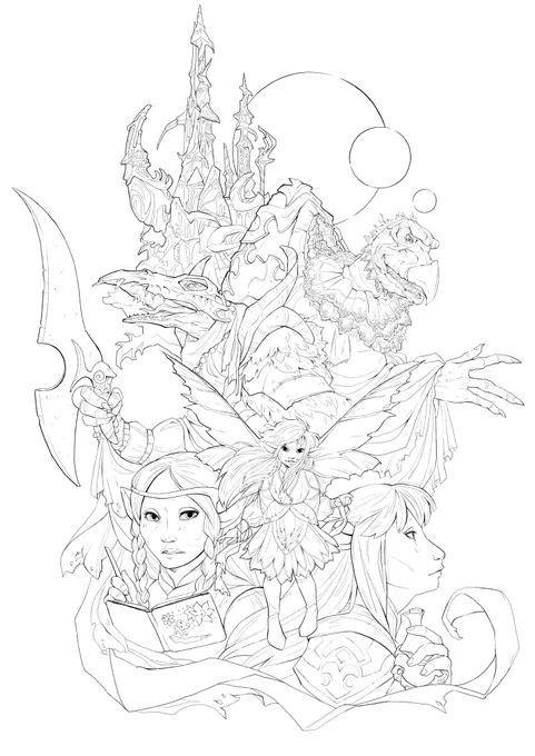 still thinking about this gigantic dark crystal piece i started a while back 