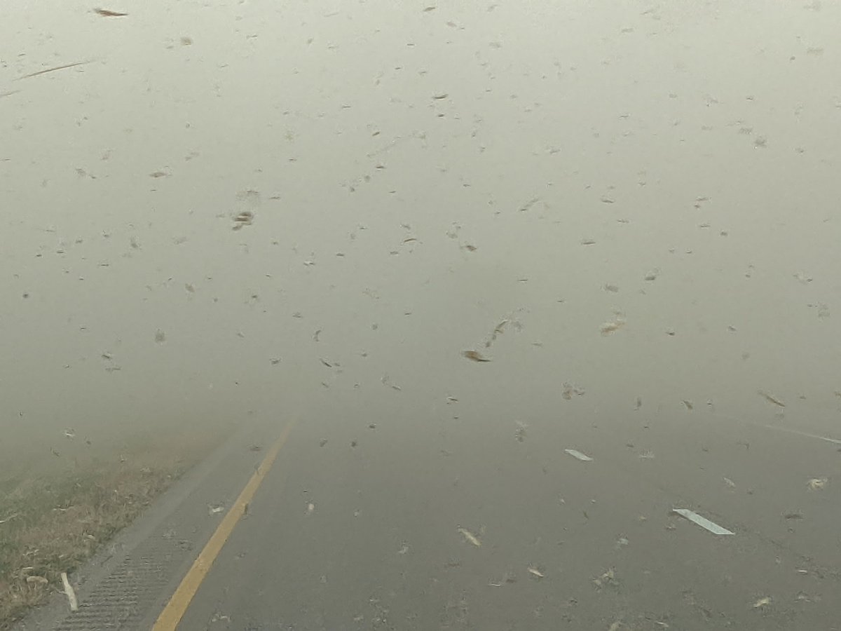 LarkinPowell's tweet photo. Scene on I80 east of York. Nebraska losing topsoil. Dangerous situation. Those are corn stalks in the air. https://t.co/z8EaCa09MN